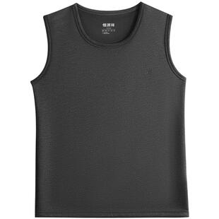 恒源祥德绒发热保暖背心男士加绒加厚防寒冬季打底内穿马甲秋上衣