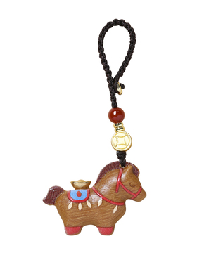 【普陀山祈愿】桃木赤马吉祥挂件