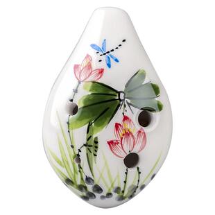 风雅陶笛 包邮 6孔SC调手绘水滴长嘴弯弯陶笛六孔高音C调初学乐器