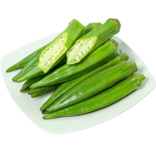 秋葵新鲜蔬菜当季现摘露天水果时令羊角豆黄生秋葵商用批发农家