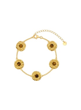 天然虎眼石图腾手链绿松石气质