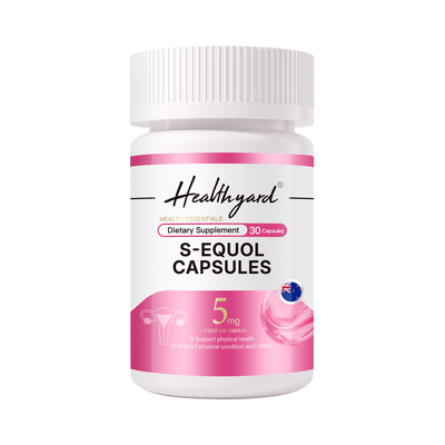 Healthyard 99%纯度 S-雌马酚胶囊5mg新西兰进口30粒/瓶*2
