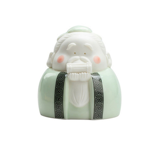 孔子陶瓷摆件可爱可爱孔夫子教师节礼物工艺品家居桌面装饰小摆设