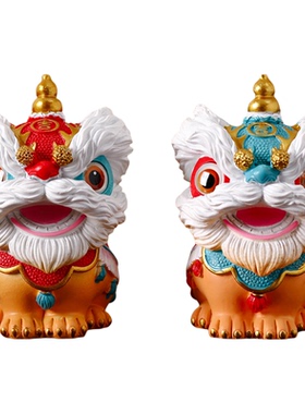 国潮佛山醒狮创意摆件吉祥物