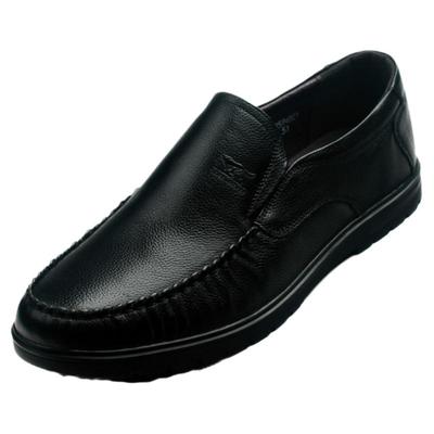 七匹狼男鞋冬季季真皮休闲鞋商务软底软牛皮爸爸鞋套脚驾车父亲鞋