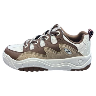 特步华夫鞋秋季新款透气板鞋户外鞋百搭休闲鞋厚底增高女鞋运动鞋