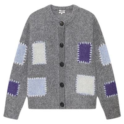 IMMI马海毛圆领针织开衫套头毛衣