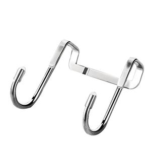 宿舍床边不锈钢S型挂钩厨房浴室柜门床头免打孔门后挂衣钩架神器