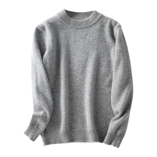 儿童羊毛衫半高领男童套头毛衣女童薄款针织打底衫纯色中大童加厚