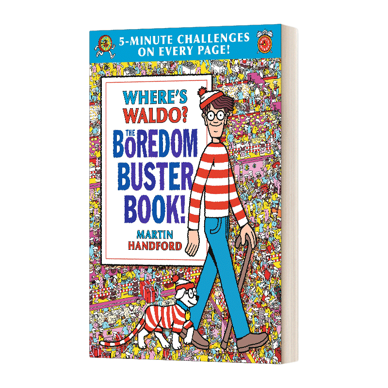 英文原版 Where’s Waldo? The Boredom Buster Book! 5-Minute Challenges 沃尔多在哪里?无聊终结者之书 精装进口英语原版书籍