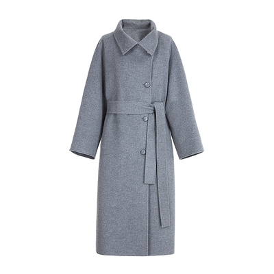 朗姿/MOJO AVENUE莫佐静奢老钱风羊毛羊绒双面呢宽松收腰大