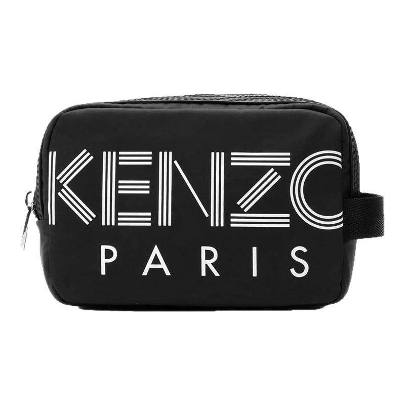 kenzo新款字母印花黑色手拿包