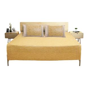 麻将席夏季竹凉席折叠本色经典1.5米1.8m床品垫双人麻将凉席竹席