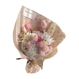 芯苼 扎染艺术东巴纸鲜花花束手工DIY复古包花纸花店花艺爆款资材