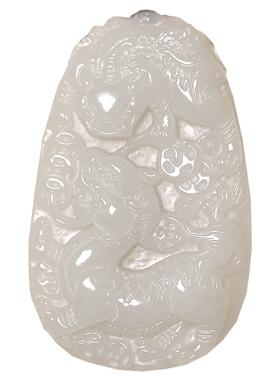 云澜饰品和田玉霸王皮丘随身挂件