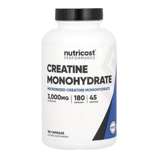 Nutricost性能一水肌酸胶囊肌肉耐力守护修护肌肉能量续航肌肉生