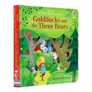 210元4件Usborne偷偷看里面童话故事系列 Peep Inside A Fairy Tale英文绘本美女与野兽Beauty and the Beast白雪公主翻翻书洞洞书
