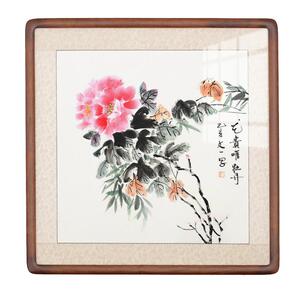 付文一手绘真迹国画花鸟卧室书房客厅中式古典装饰挂画带框装裱