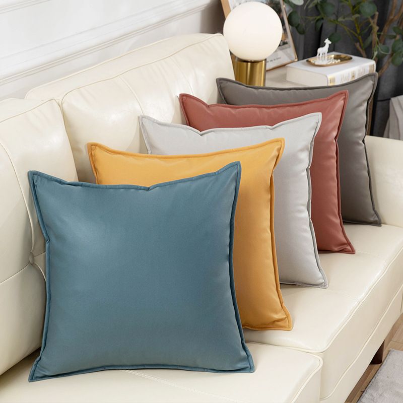 科技布睡觉抱枕沙发靠垫靠枕抱靠背批发耐脏工厂纯色枕套免洗床头