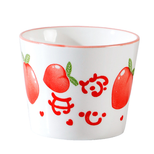 9.9元4只陶瓷杯子马克杯可爱水果茶杯家用早餐杯咖啡杯新款随手杯