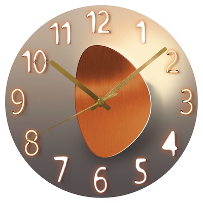 钢化玻璃静音钟表挂钟装饰画