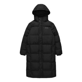 KELME卡尔美羽绒服男女长款冬季户外过膝冬训大衣连帽防寒训练服