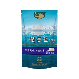 茶卡经典藏青盐天然无碘320g*5袋食用盐调料家用炒菜细盐