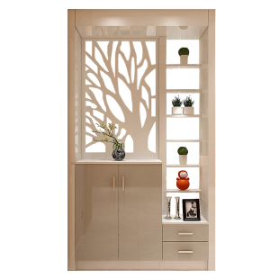 现代玄关隔断柜客厅装饰柜进门玄关柜鞋柜白色烤漆门厅装饰屏风柜