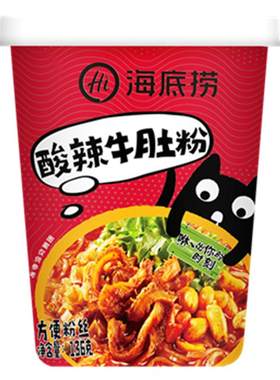 海底捞酸辣牛肚粉早餐速食方便面