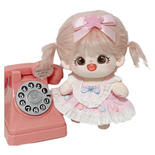 新款圣诞节春节过年棉花娃娃20cm通用娃衣洛丽塔Lolita可爱彩虹裙