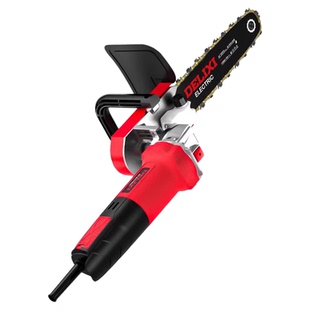 德力西角磨机改装电链锯电锯伐木家用小型多功能手持切割链条配件