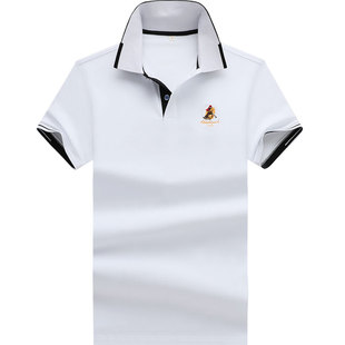 保罗polo衫男款短袖t恤男纯棉翻领男装衣服港风潮夏t