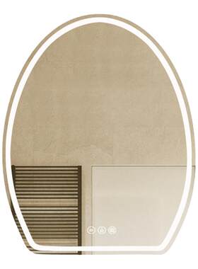 瑞意圆形超白智能免打孔浴室镜