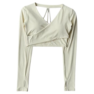 瑜伽服女2025新款秋冬瑜伽服长袖普拉提训练服套装红色健身服上衣