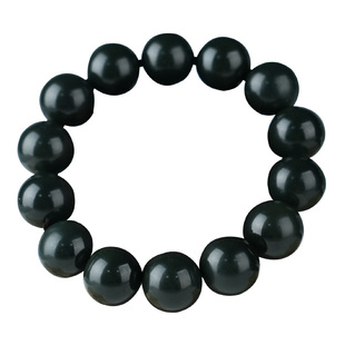 玉说和田玉手链男款玉石手串圆珠青玉细料圆满富贵玉石手饰附证书