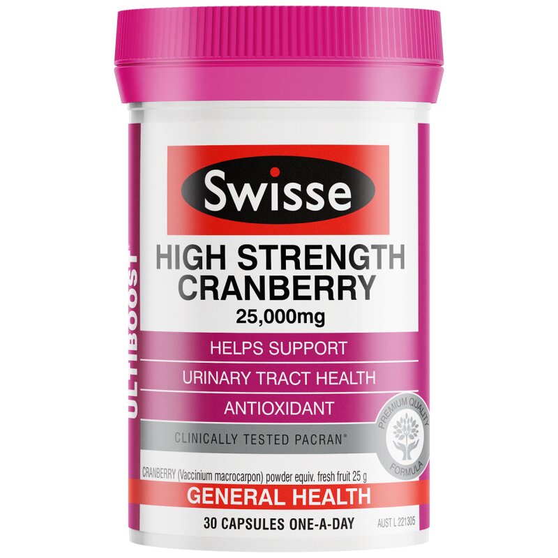 【自营】澳洲Swisse斯维诗高浓度蔓越莓精华维生素女性胶囊30粒