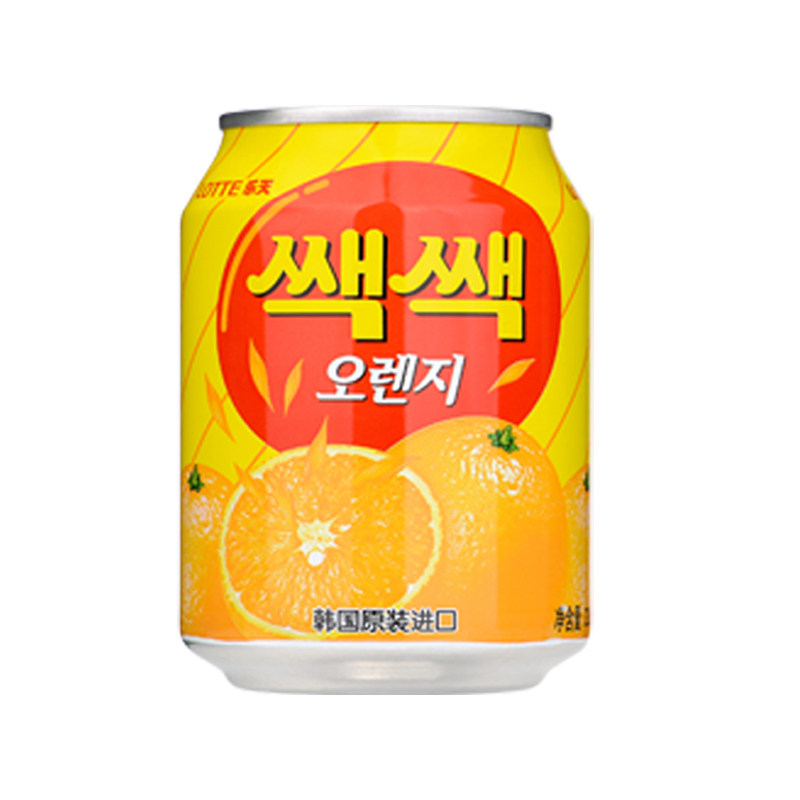 乐天韩国进口进口整箱果汁饮料