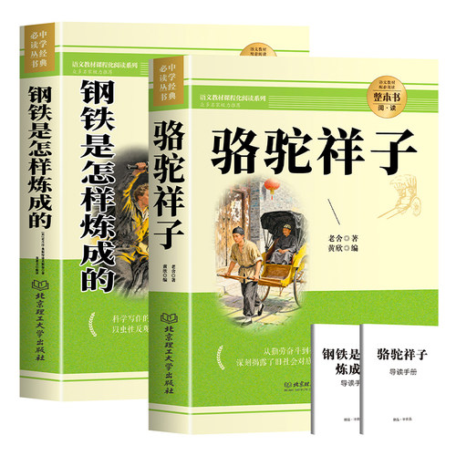 骆驼祥子和钢铁是怎样炼成的七年级下册必读正版课外书人教版海底两万里书原著老舍著初中生初一下册青少年读物必读完整版无删减
