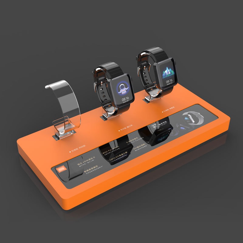 亚克力智能手表展示台3C数码可屏门店人机展示架触台面互动智能