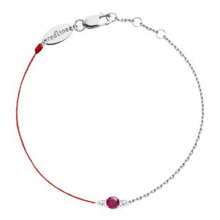 Redline/红绳女士饰品 So Abby 0.10红宝石半链式半绳式手链