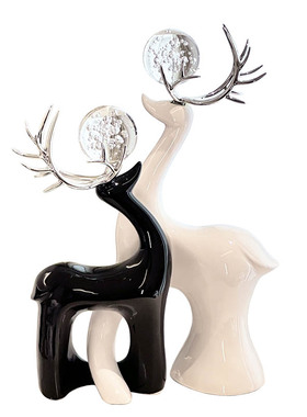 简约风鹿摆件一对装饰品艺术摆设