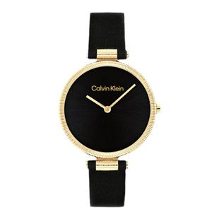 【情人节礼物】CalvinKlein官方正品CK手表女小弹簧皮革石英手表