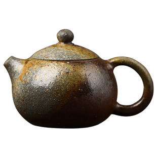 宏中 土窑松木柴烧裸烧西施壶宜兴本山老段泥纯手工紫砂壶泡茶壶