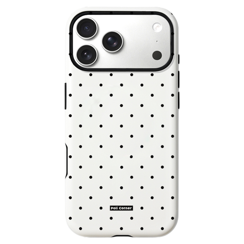 Poli Corner新款苹果波点手机壳韩国进口菲林iPhone17手机壳磨砂磁吸防摔16Pro可爱少女简约15全包外壳
