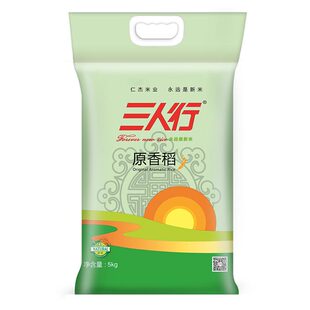 三人行 当季新米 原香稻5kg 东北大米 延寿一级粳米10斤