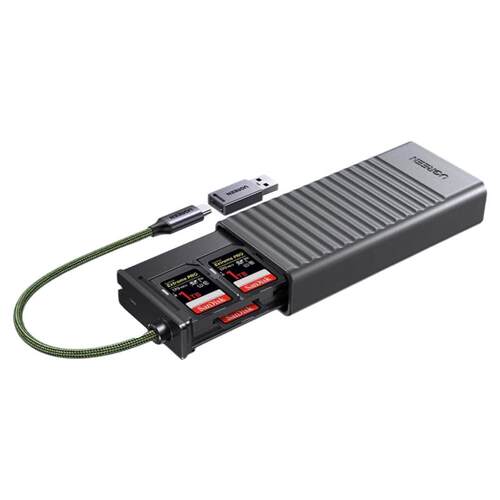 绿联收纳读卡器多功能合一双SD/TF卡高速读取器USB/Type-C手机笔记本台式电脑通用