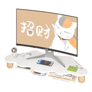 转角电脑增高架办公室台式显示器垫高三角工位拐角办公桌面收纳架
