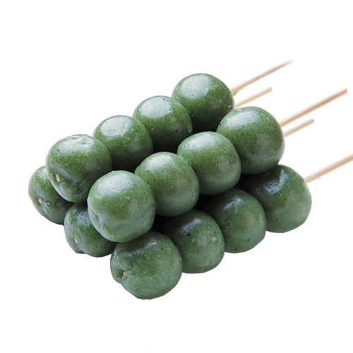 日式翠玉丸子串传统美食茶点软糯Q弹艾草味糯米团子小吃