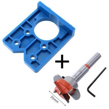 35mm铰链开孔定位器 木工打孔 抽屉门板合页辅助定位模板