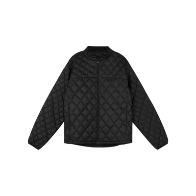 立领菱形格男式羽绒服